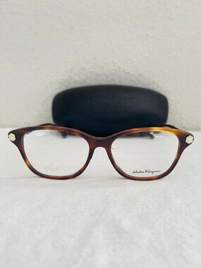 NEW Salvatore Ferragamo SF 2830A 214 Tortoise Eyeglasses 54mm with Case